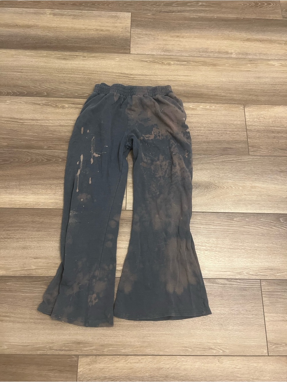wild fable Black Tie-Dye Flared Track Pants